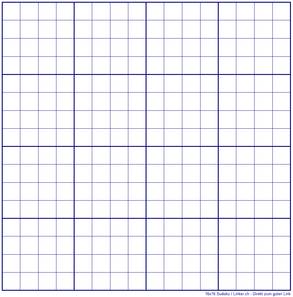 Sudoku leer - Vorlage Raster - leere Vorlagen